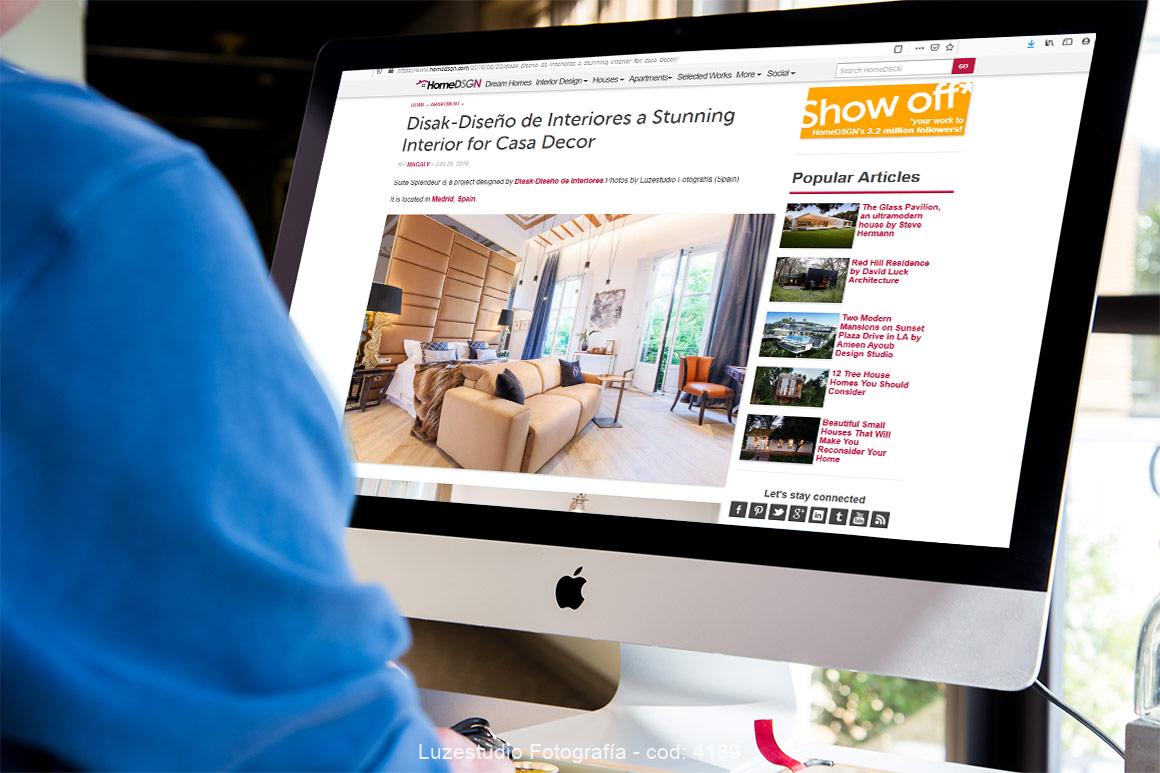 reportaje de luzestudio fotografía para disak studio publicado en la revista de decoración Home DSNG