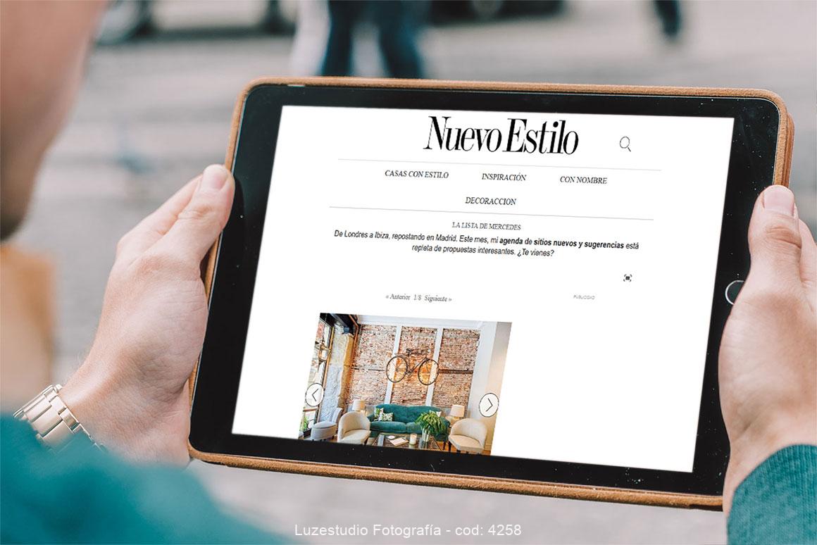 publicación medios revista Nuevo Estilo fotografías interior La Jefa