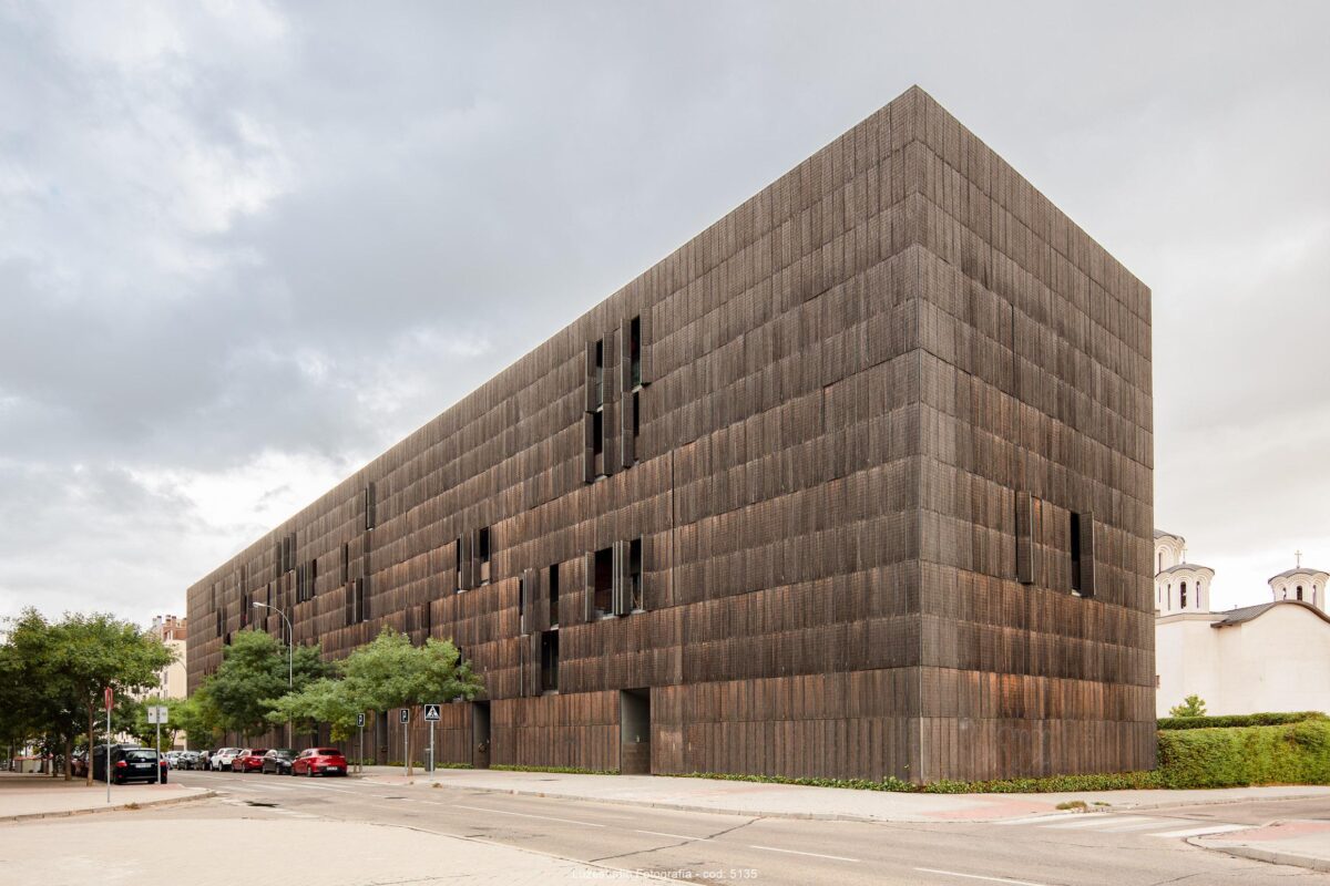 fotografía de arquitectura de la casa de bambu en carabanchel madrid