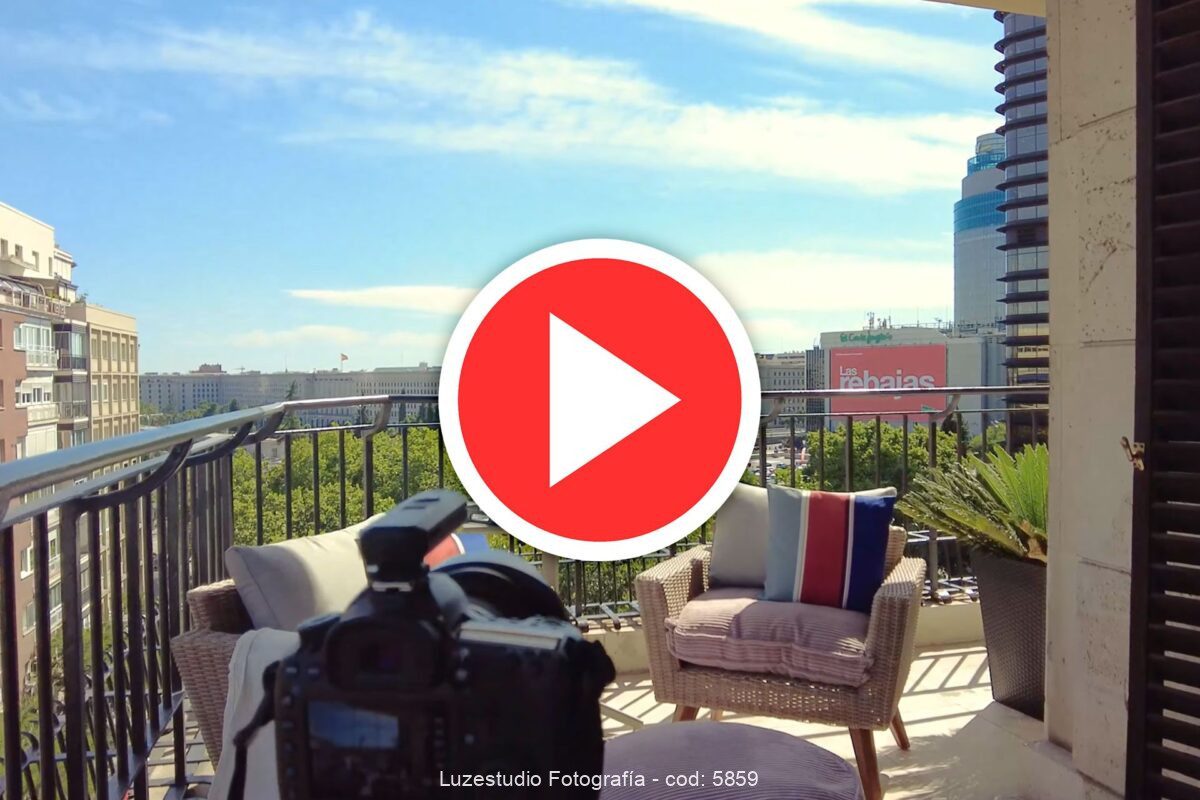 vídeo corto de un piso con vistas al paseo de la castellana madrid